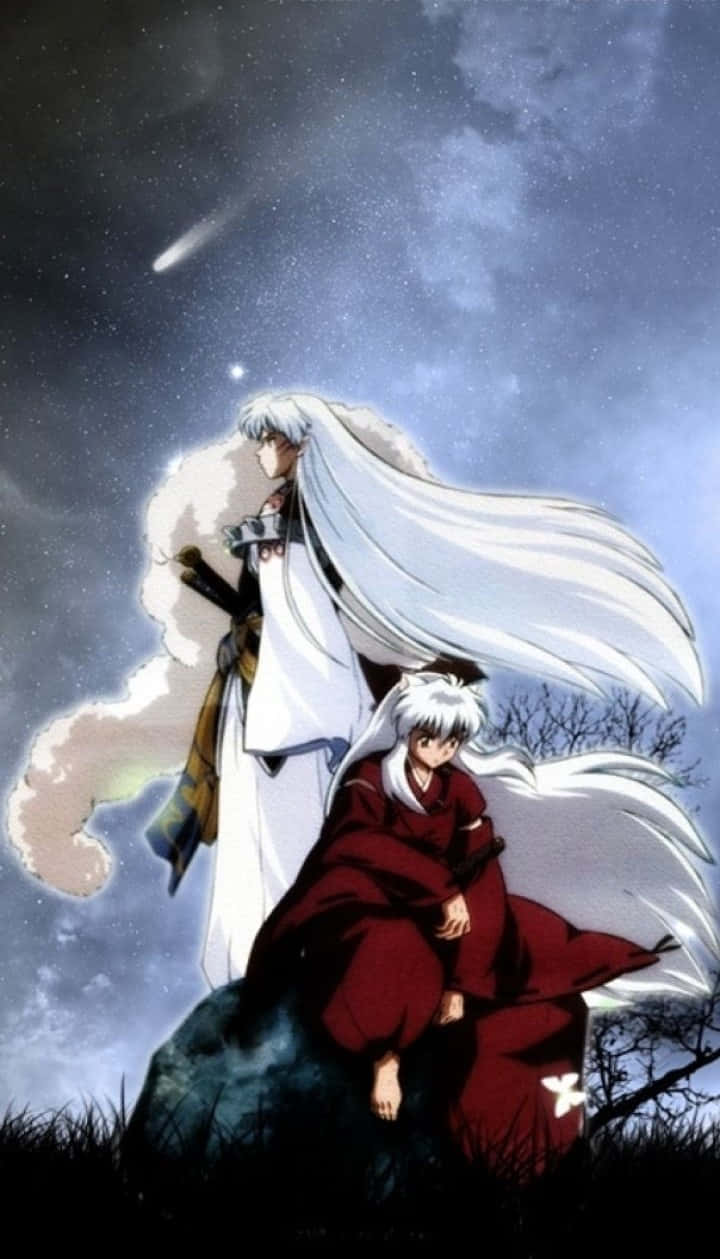 Inuyasha And Sesshomaru Facing Off Wallpaper