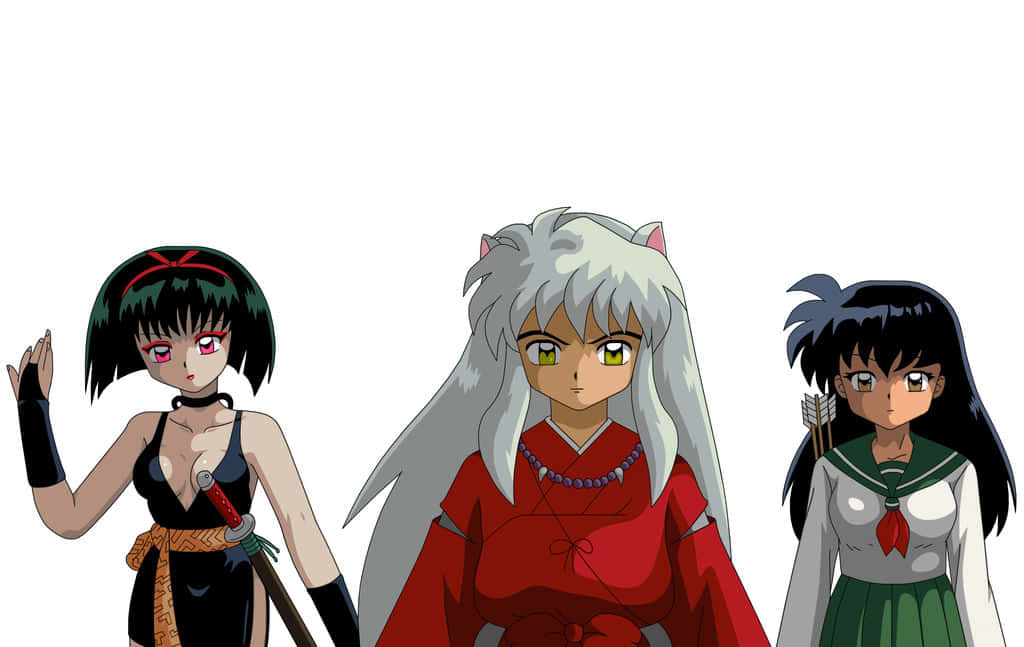 Inuyasha And Yura Together In A Fantasy Realm Wallpaper