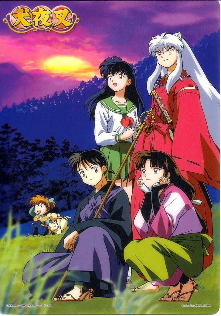 Inuyasha Group Sunset Backdrop Wallpaper