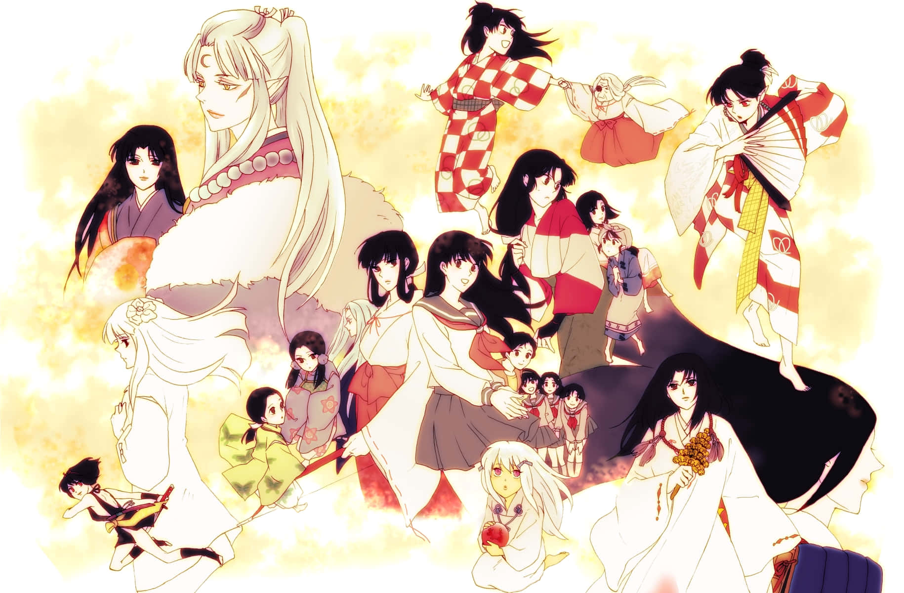 Inuyasha Kagura: A Dance Of Mesmerizing Beauty And Power Wallpaper