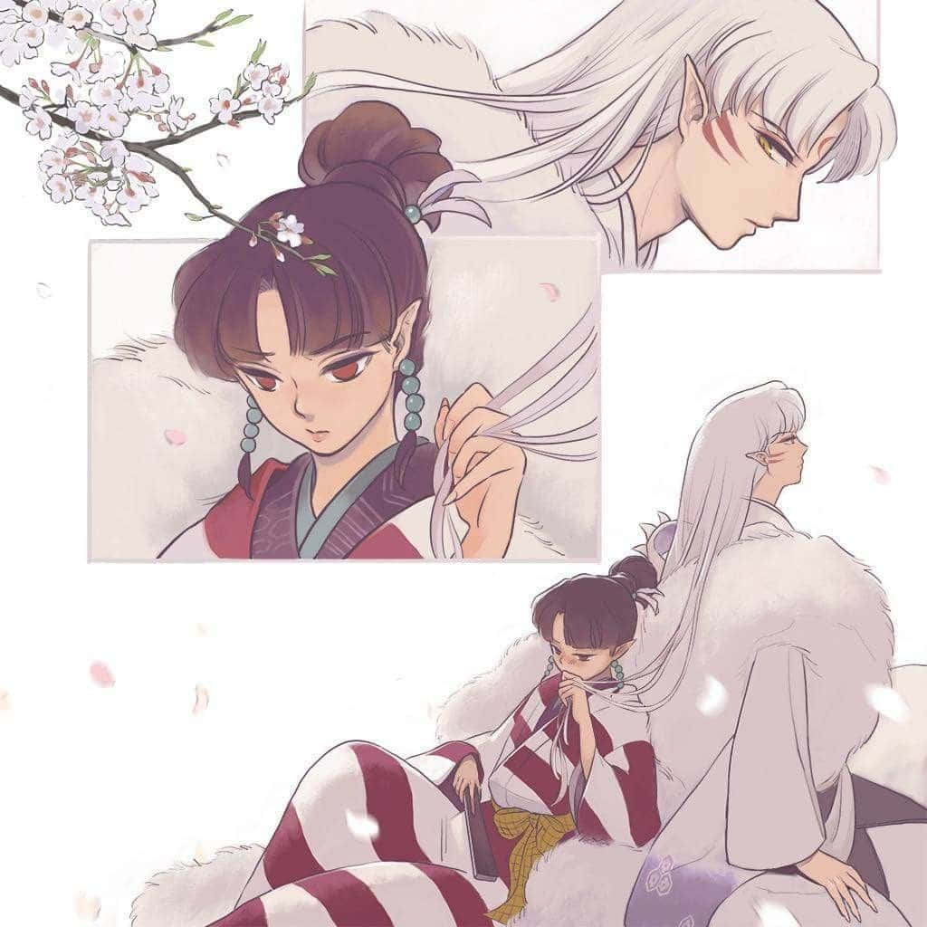 Inuyasha Kagura - The Enchanting Wind Sorceress Wallpaper