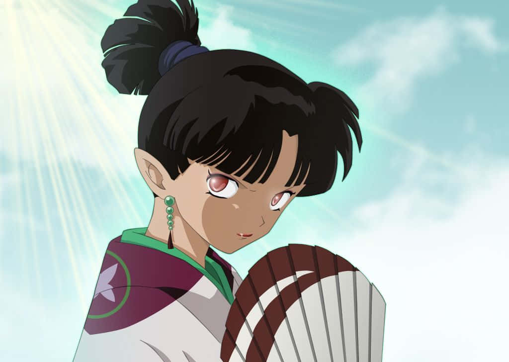 Inuyasha's Kagura: Powerful Dance Of The Wind Wallpaper