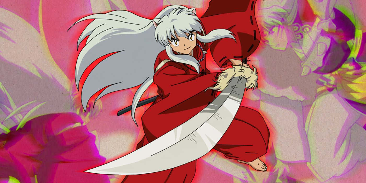 Inuyasha's Powerful Tessaiga Wallpaper