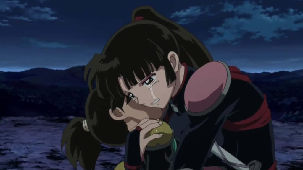 Inuyasha Sango Emotional Moment Wallpaper