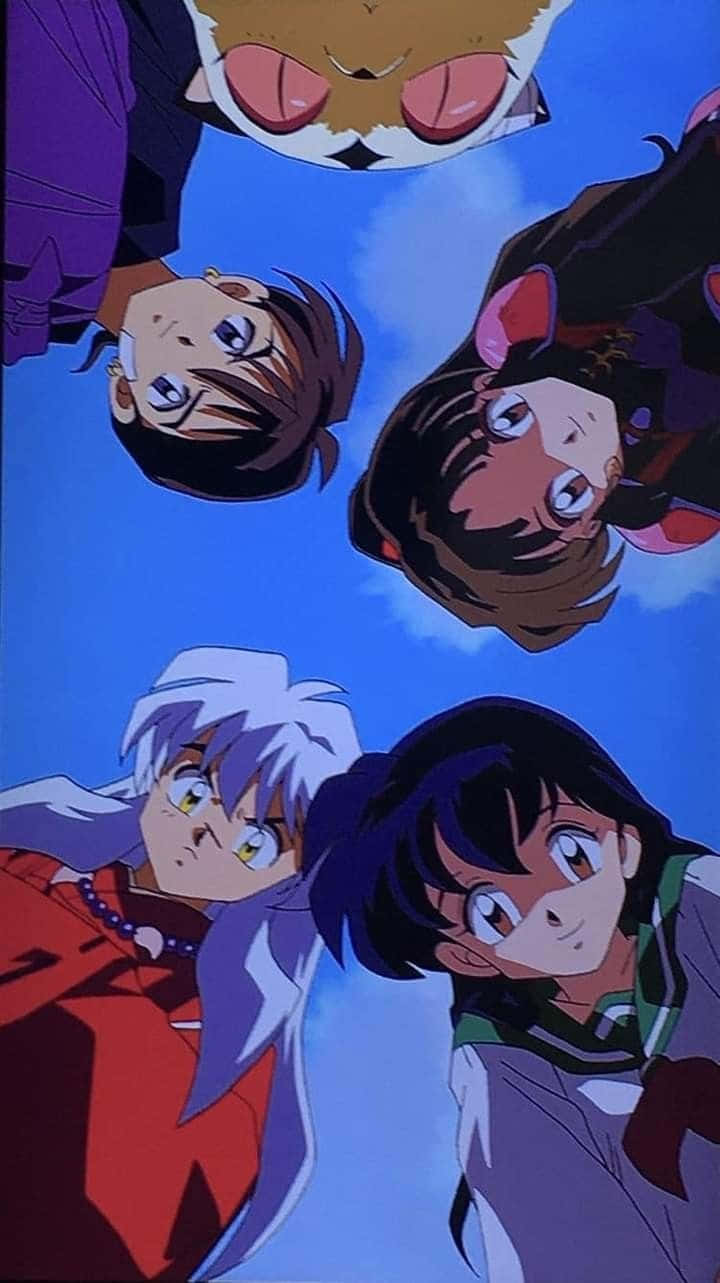 Inuyashaand Friends Upside Down Wallpaper