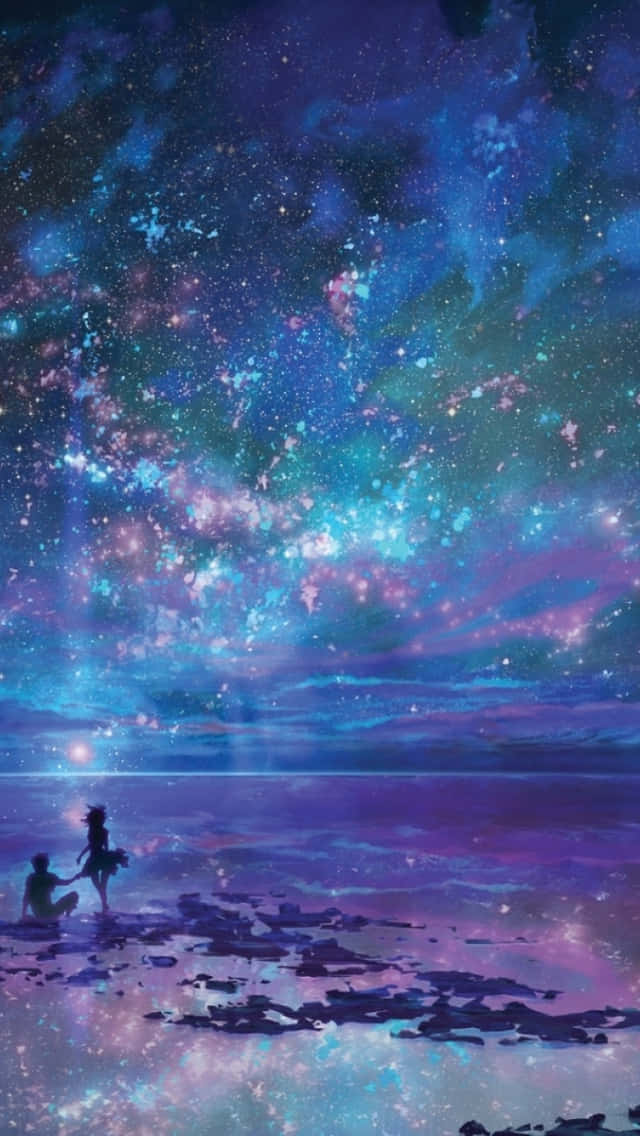 Iphone 12 Anime Ocean Couple Wallpaper