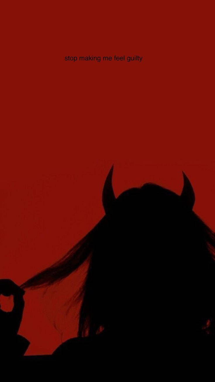 Iphone Baddie Black Devil Shadow Wallpaper