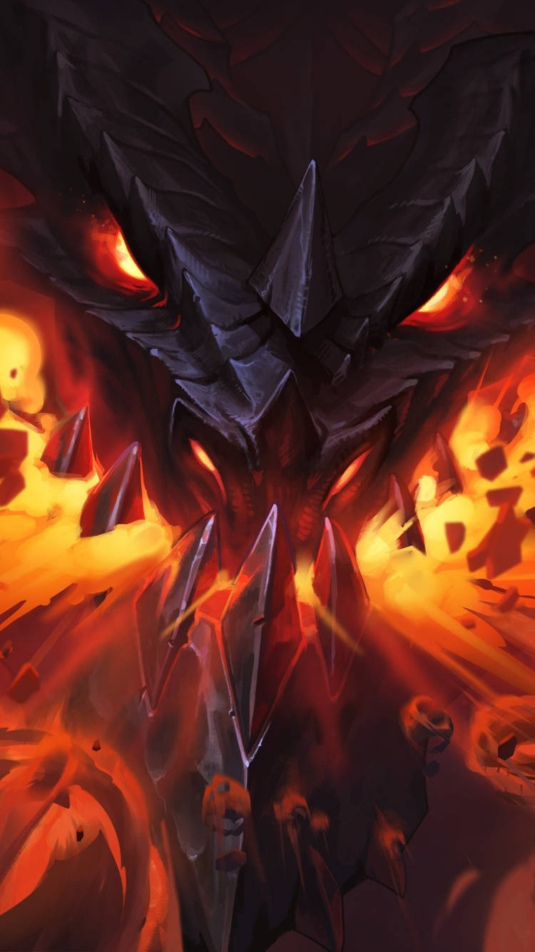 Iphone Fire Dragon Monster Wallpaper