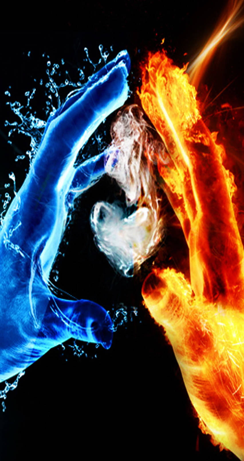 Iphone Fire Hand Touch Art Wallpaper