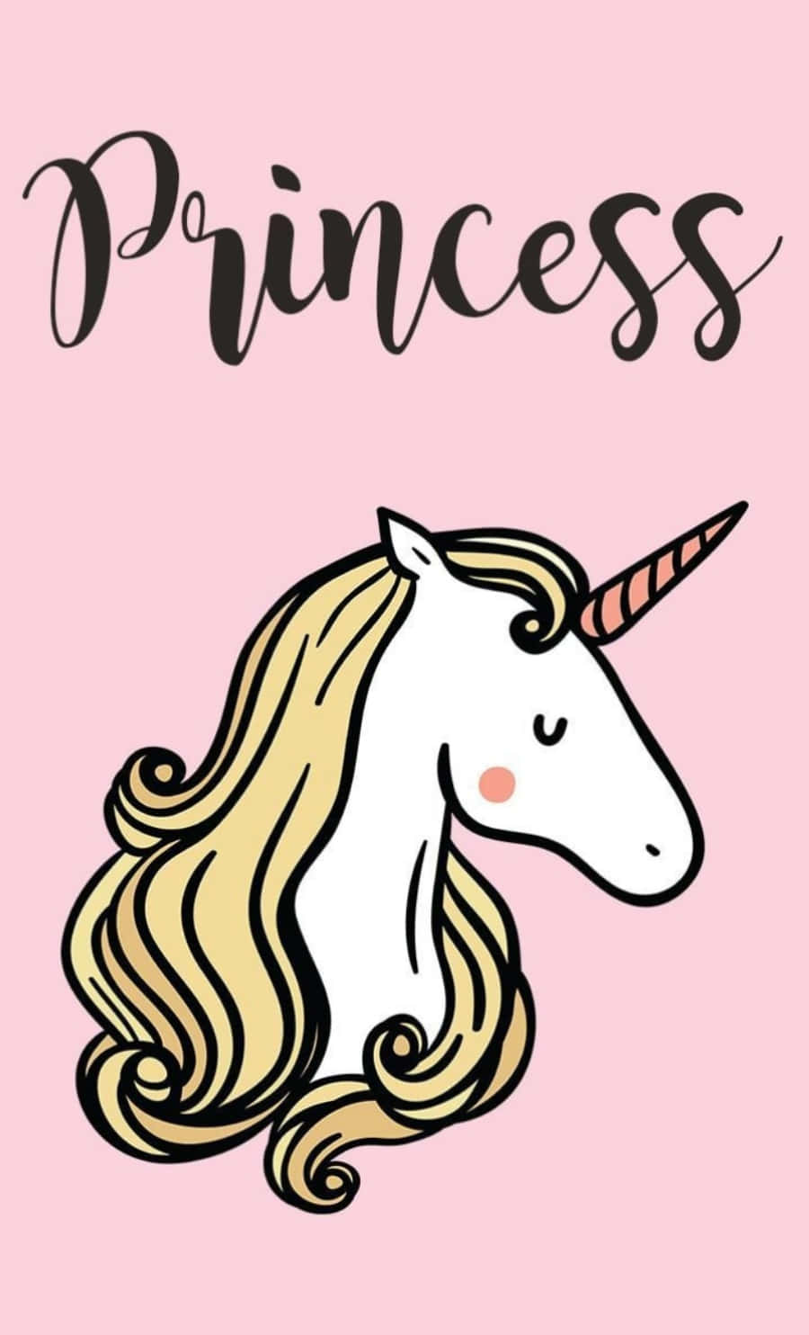 Iphone Unicorn Princess In Pink Aesthetic Wallpaper