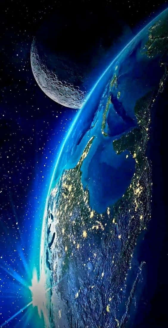 Iphone X Blue Earth Wallpaper