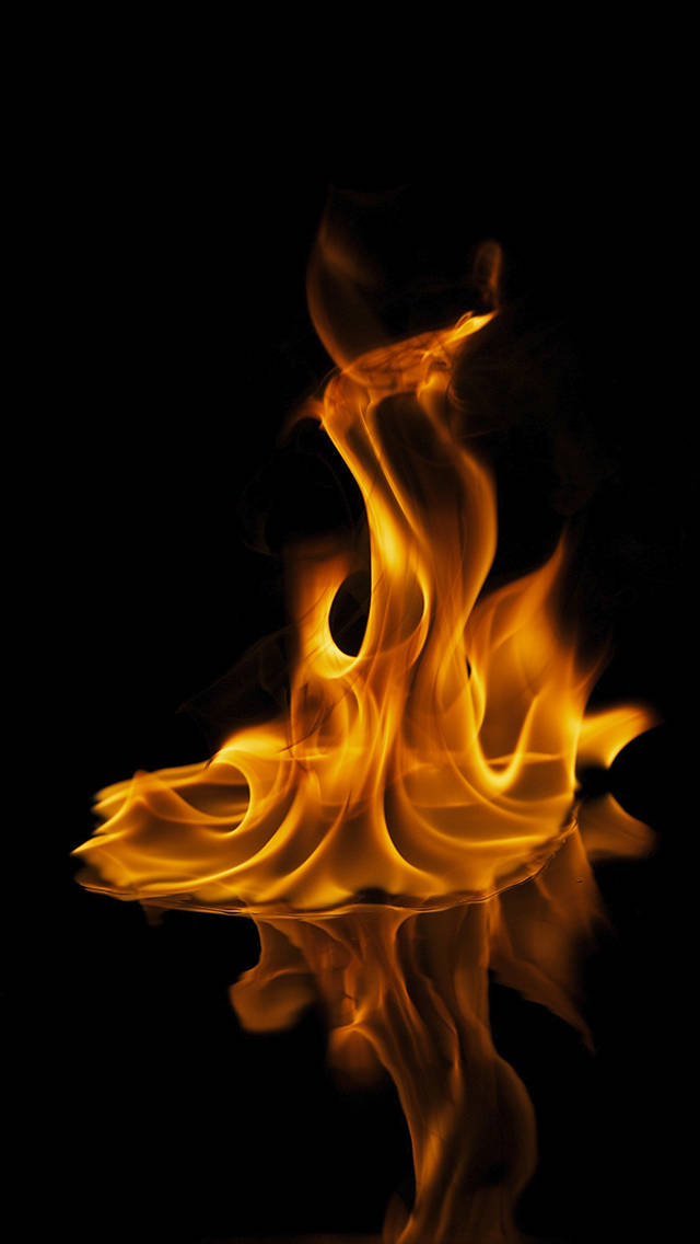 Iphone Yellow Fire Flame Wallpaper