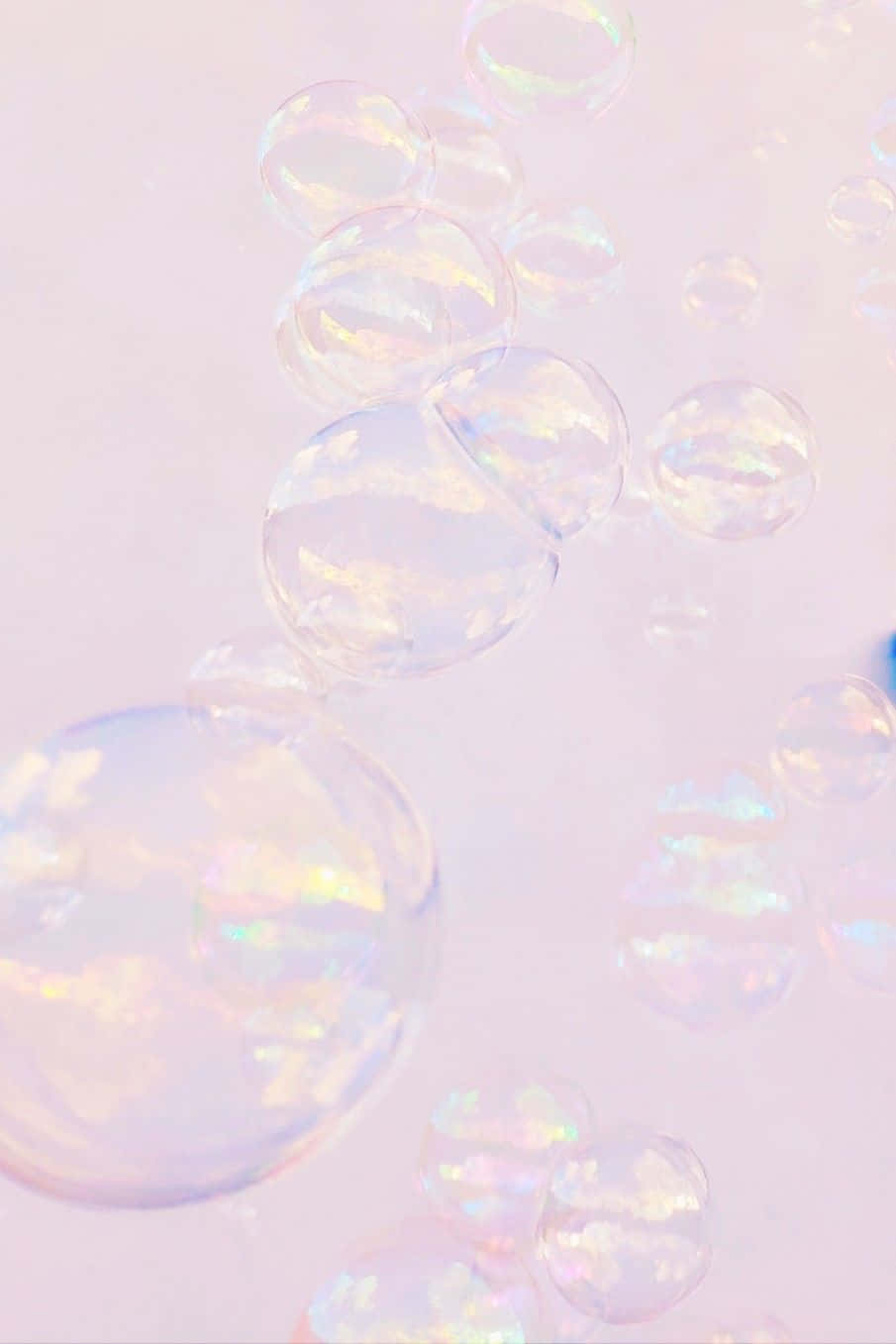 Iridescent Soap Bubbles Pastel Background Wallpaper