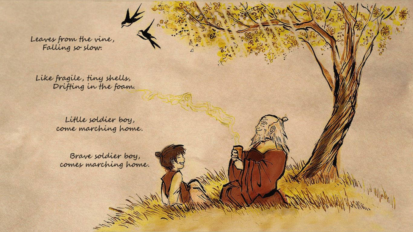 Iroh Reciting A Poem To Zuko Wallpaper