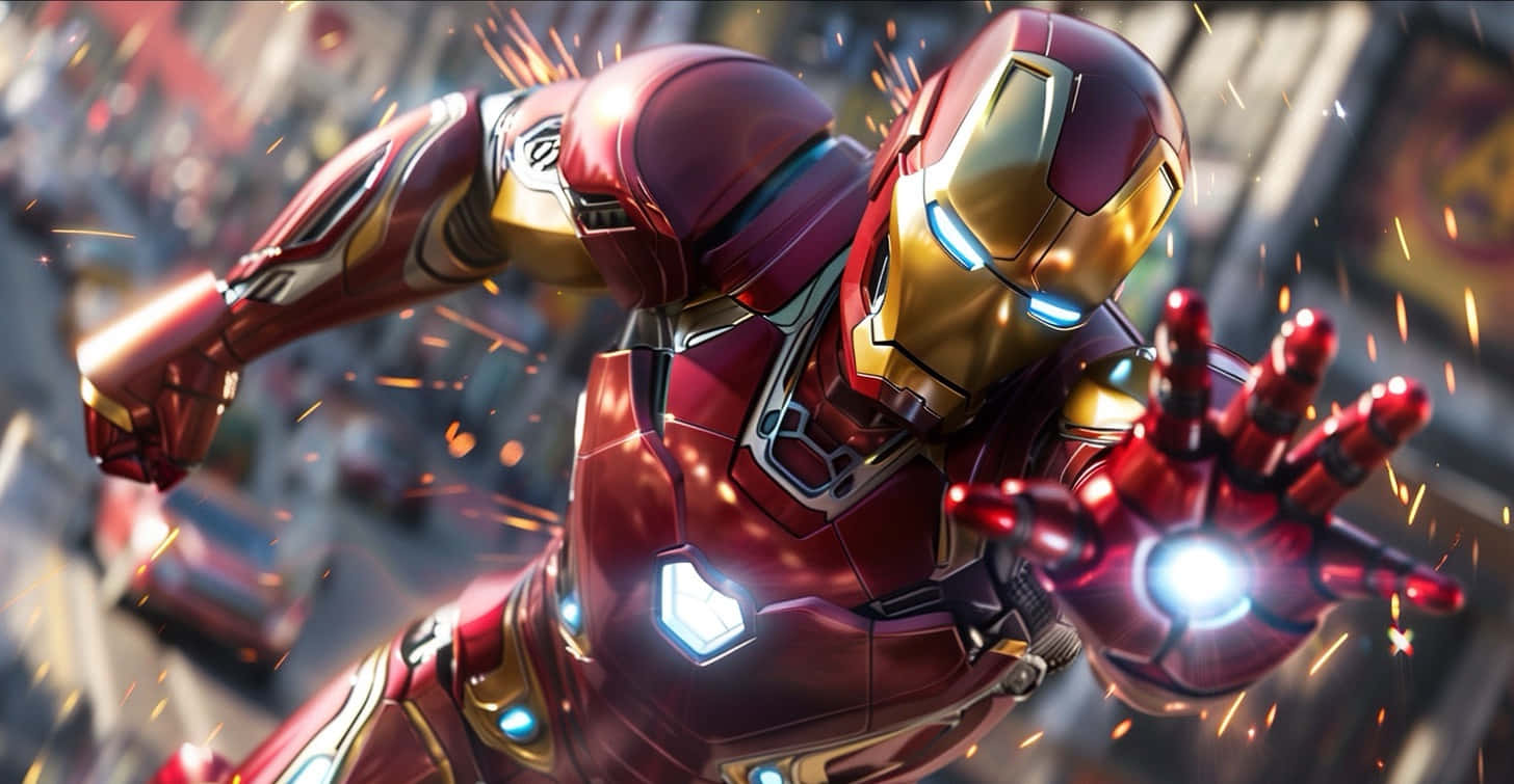 Iron_ Man_ Action_ Pose Wallpaper