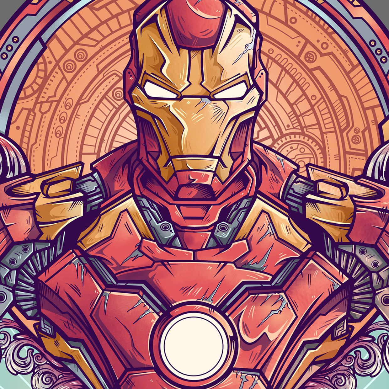 Iron Man Artistic Portrait Wallpaper