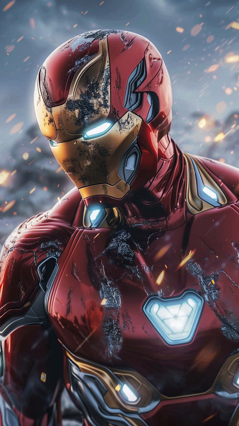 Iron Man Battle Damage Artwork Wallpaper