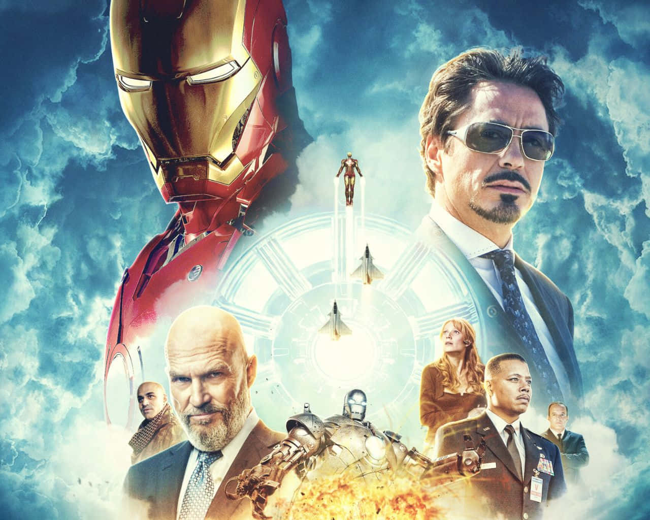 Iron Man Face-off With The Iron Monger Wallpaper