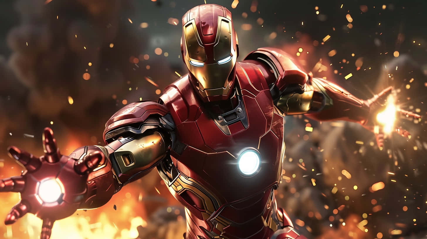 Iron Man In Action3 D Artwork Wallpaper