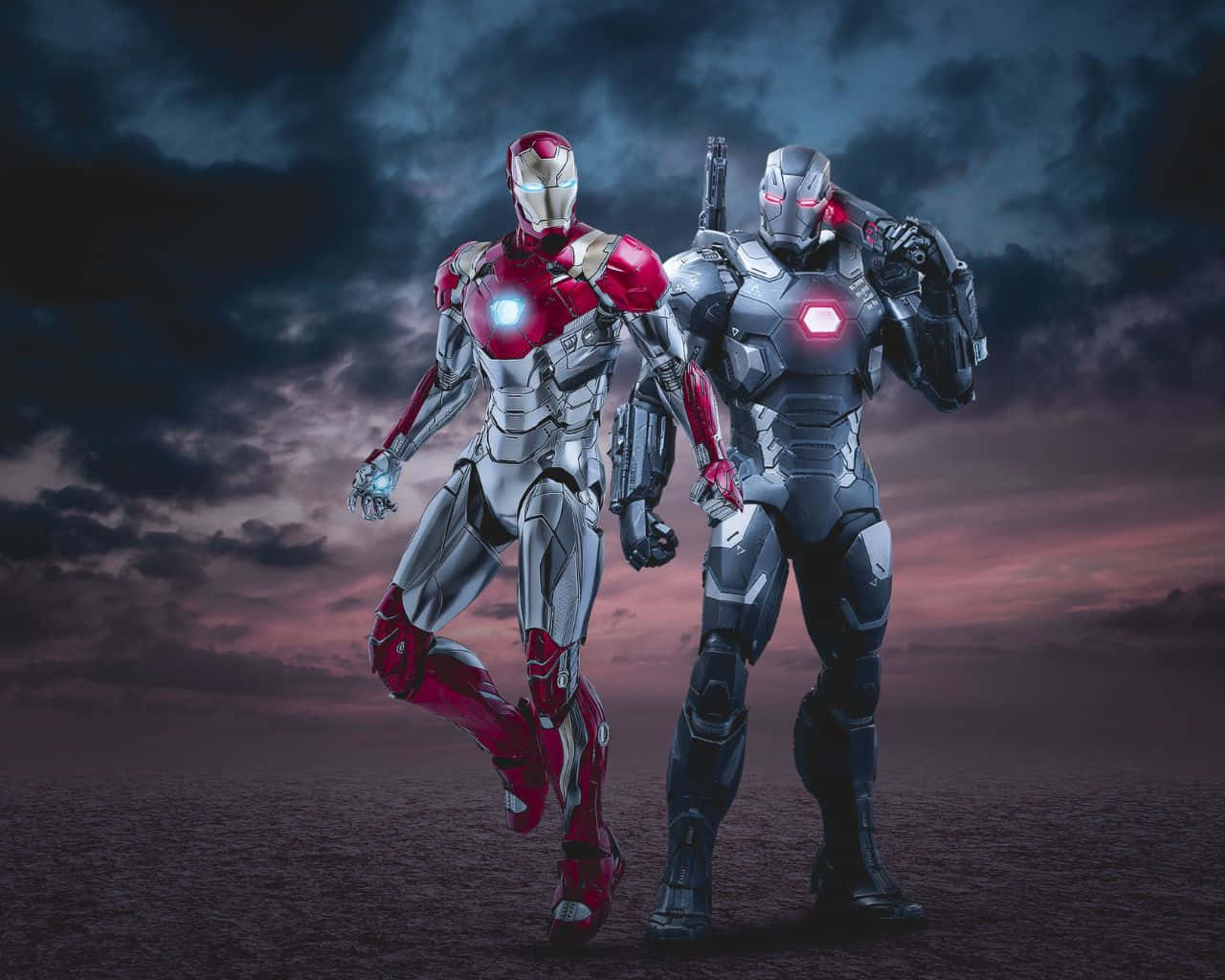 Iron Man Takes On Iron Monger In An Epic Battle Wallpaper