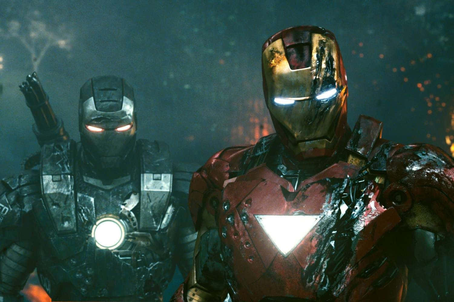 Iron Manand War Machine Standing Together Wallpaper