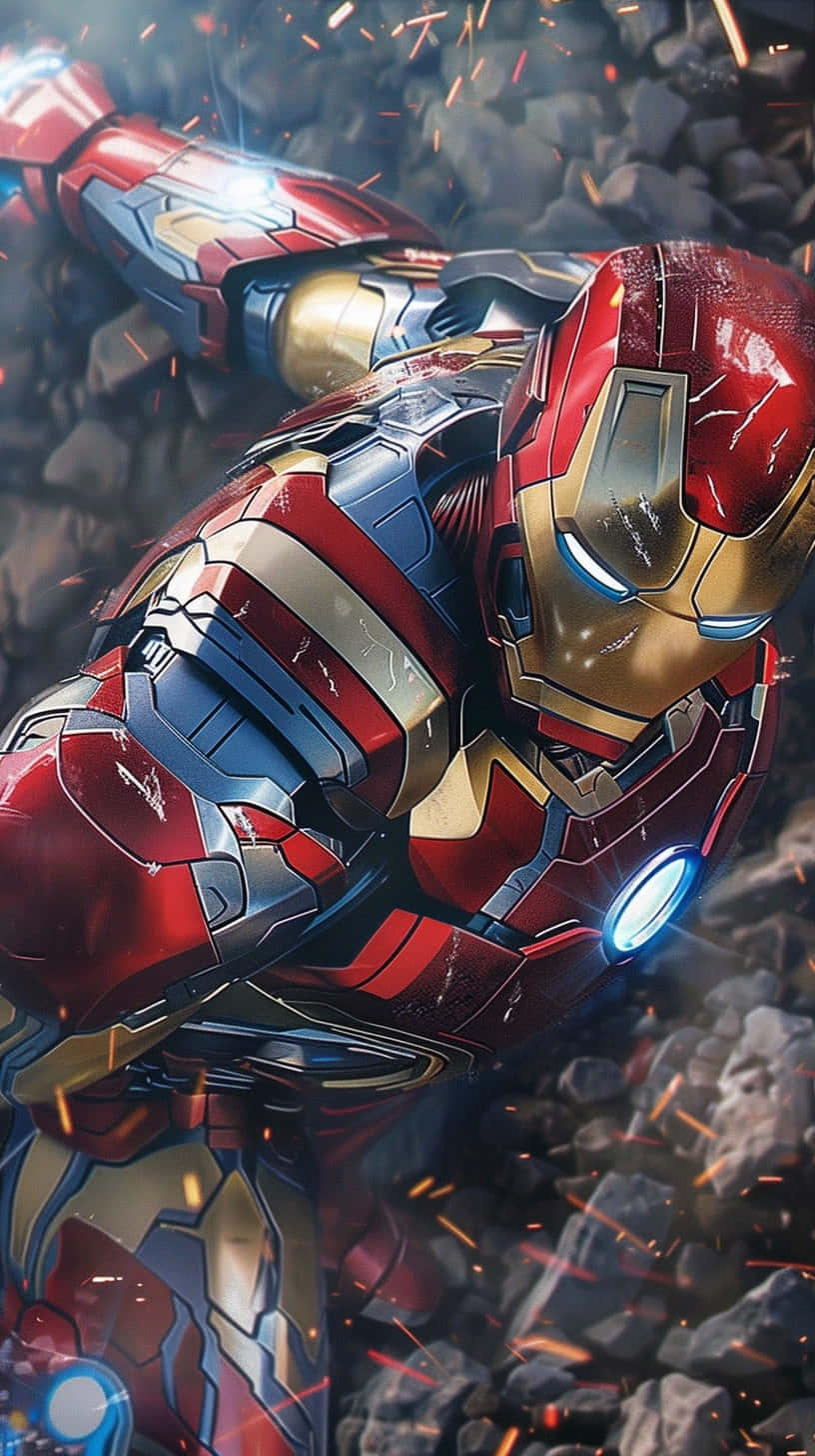 Iron Manin Action Avengers Wallpaper