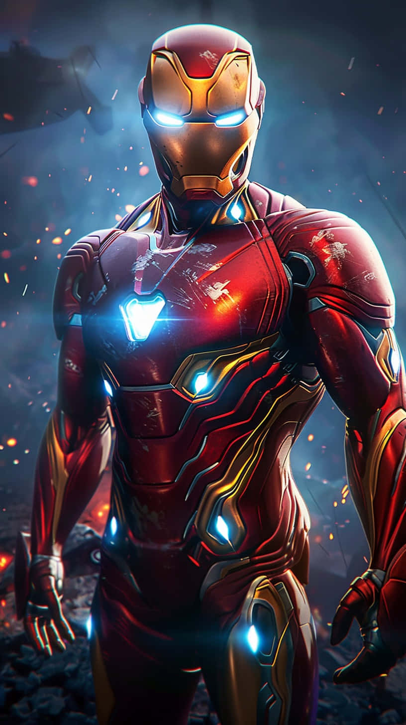 Iron Manin Action Avengers3 D Art Wallpaper