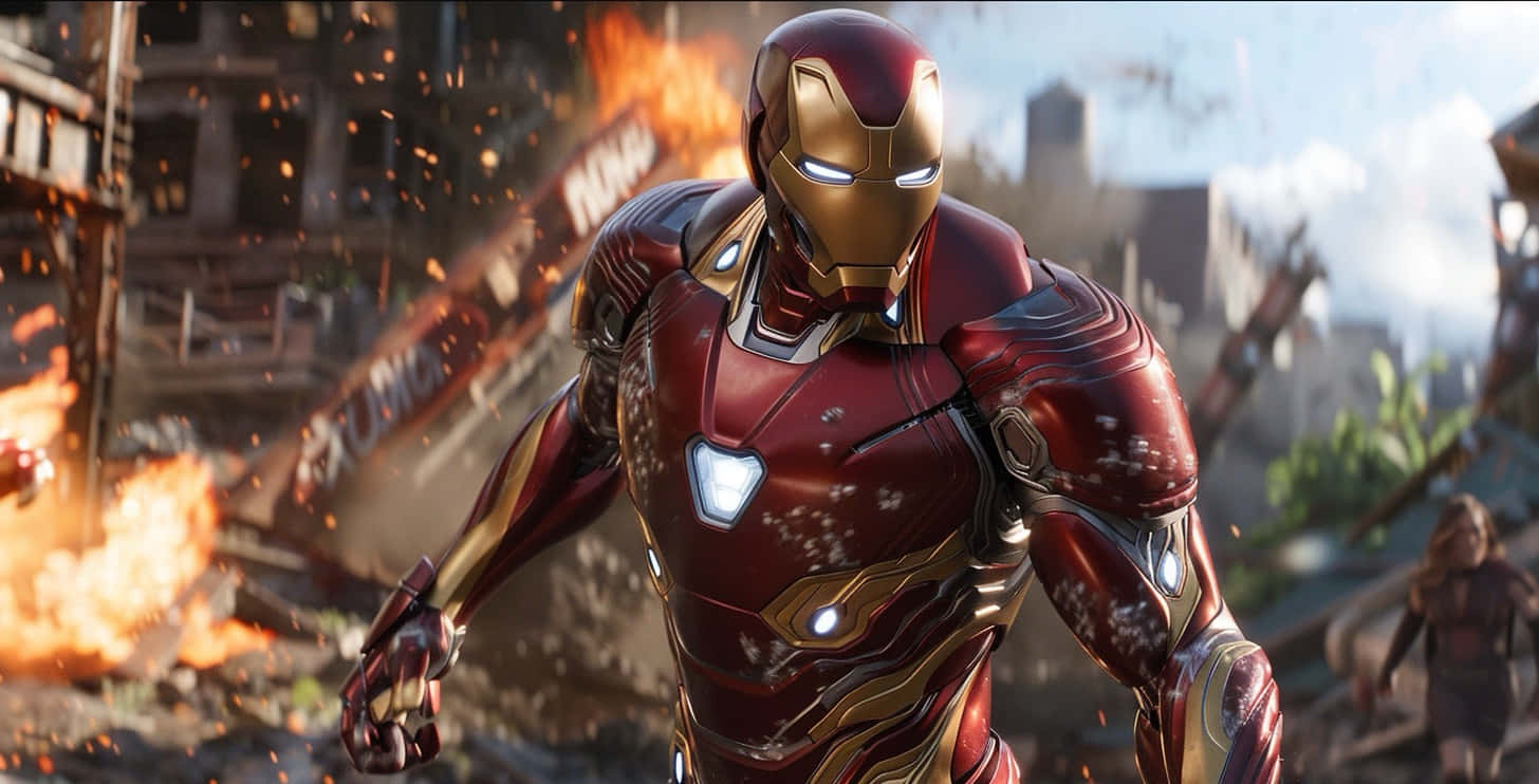 Iron Manin Action Avengers3 D Wallpaper