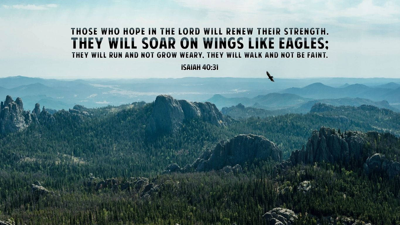 Isaiah 40:31 Bible Verse Laptop Wallpaper