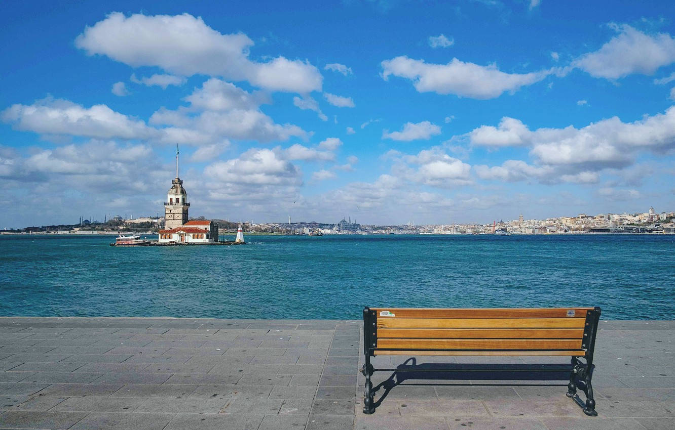 Istanbul's Maiden's Tower Serene Vibes Wallpaper