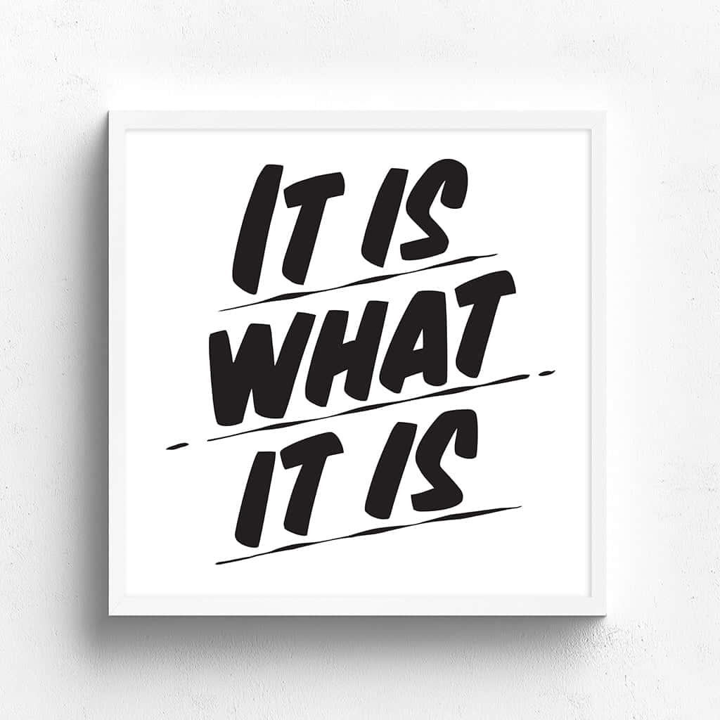 It Is What It Is Quote Art Wallpaper