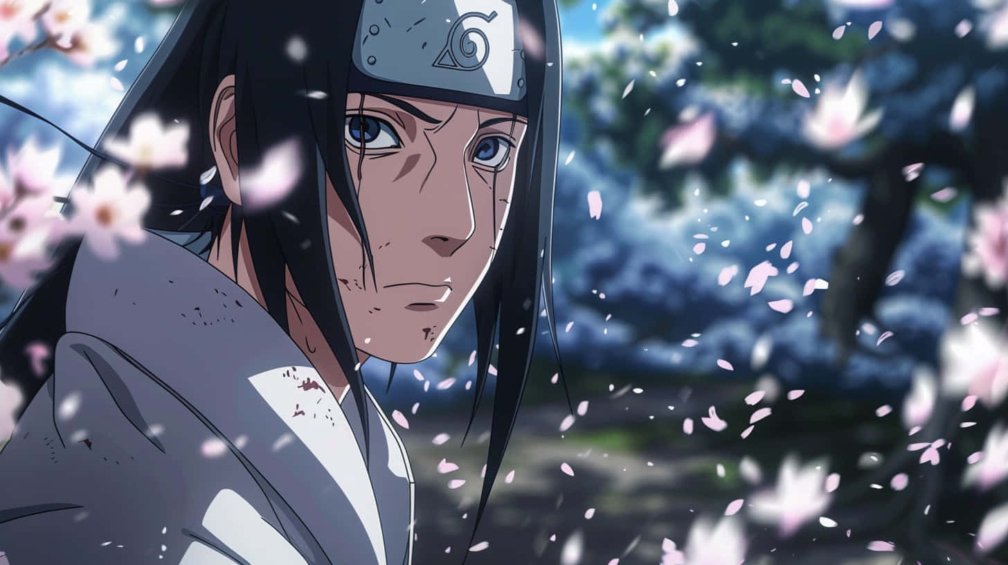 Itachi Uchiha Cherry Blossoms Wallpaper