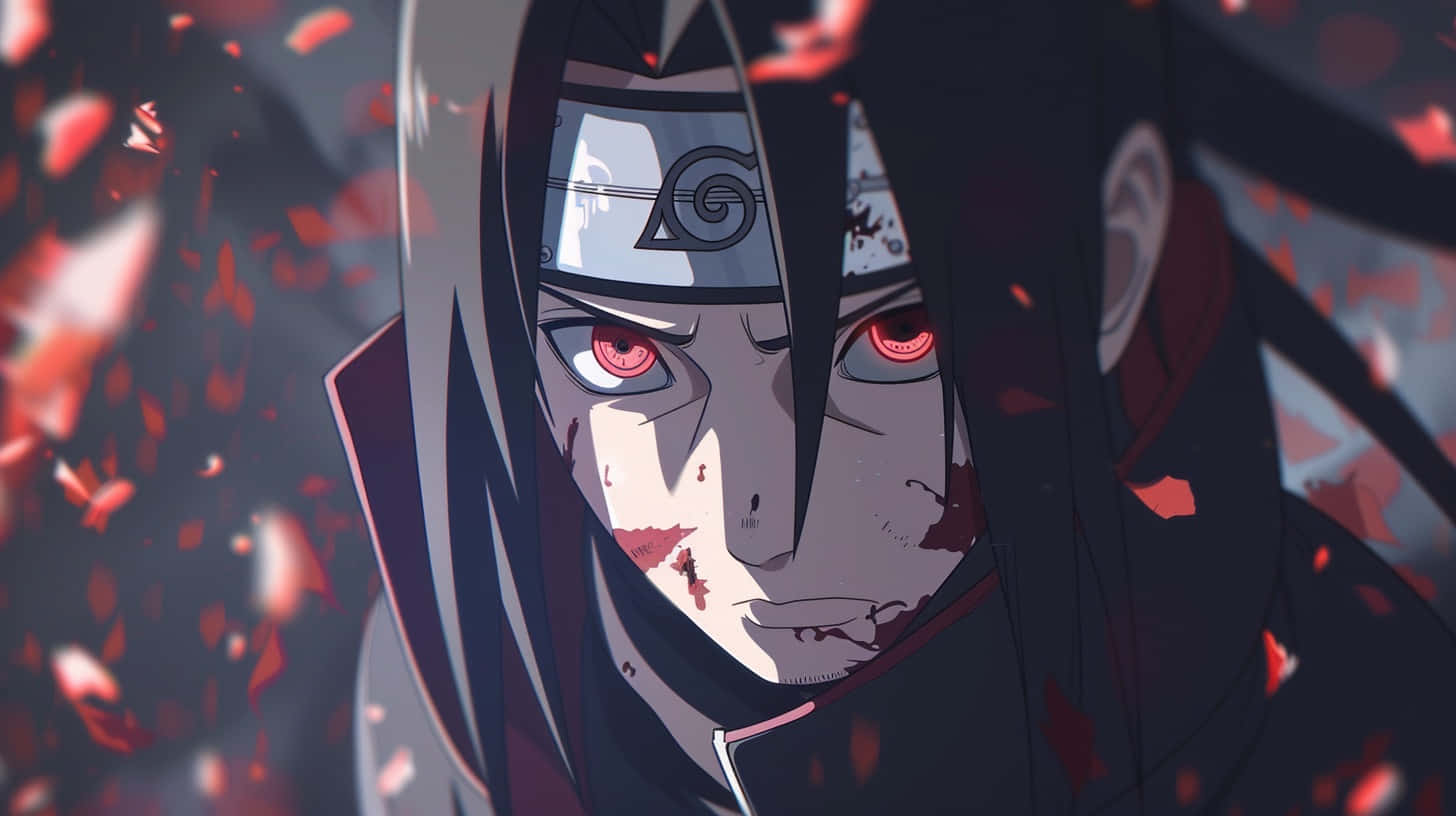 Itachi Uchiha Intense Gaze Wallpaper