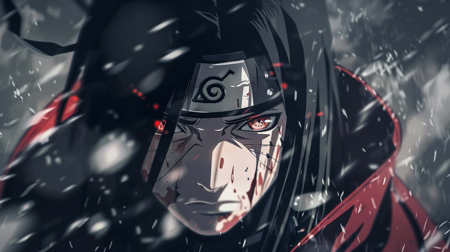 Itachi Uchiha Intense Gaze Wallpaper