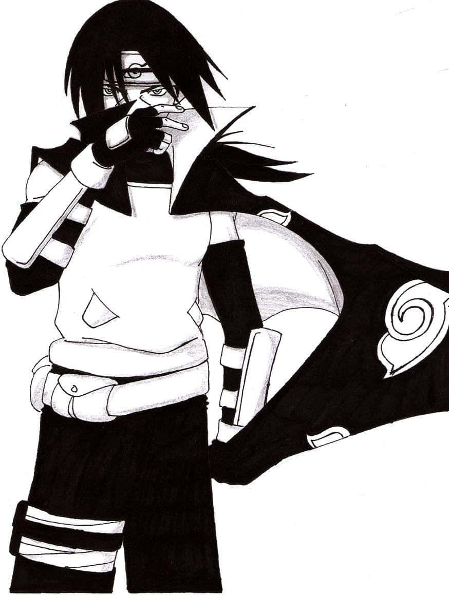 Itachi_ Uchiha_ Monochrome_ Artwork Wallpaper