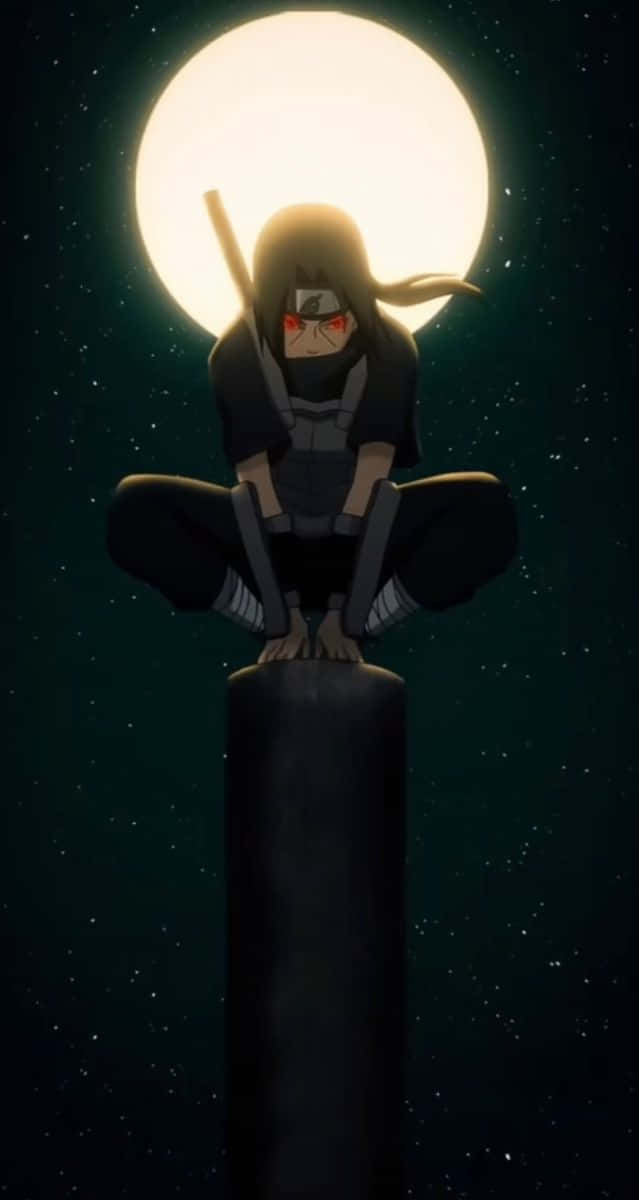 Itachi Uchiha Moonlit Perch Wallpaper