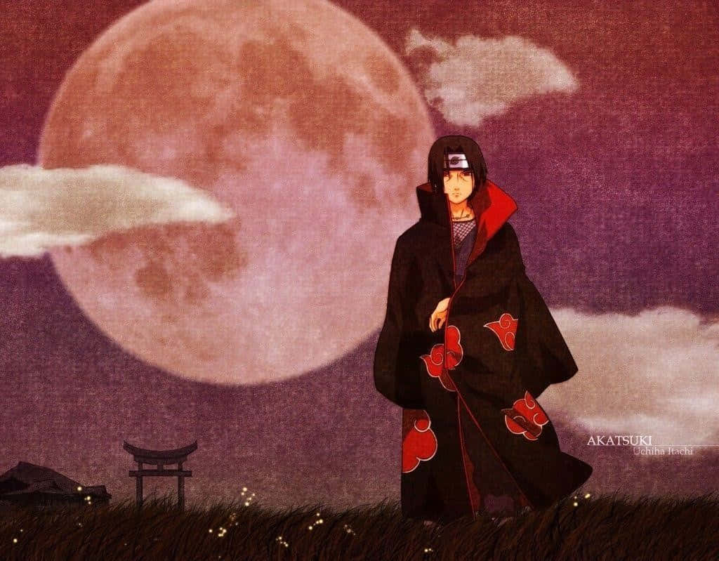 Itachi Uchiha Moonlit Silhouette Wallpaper