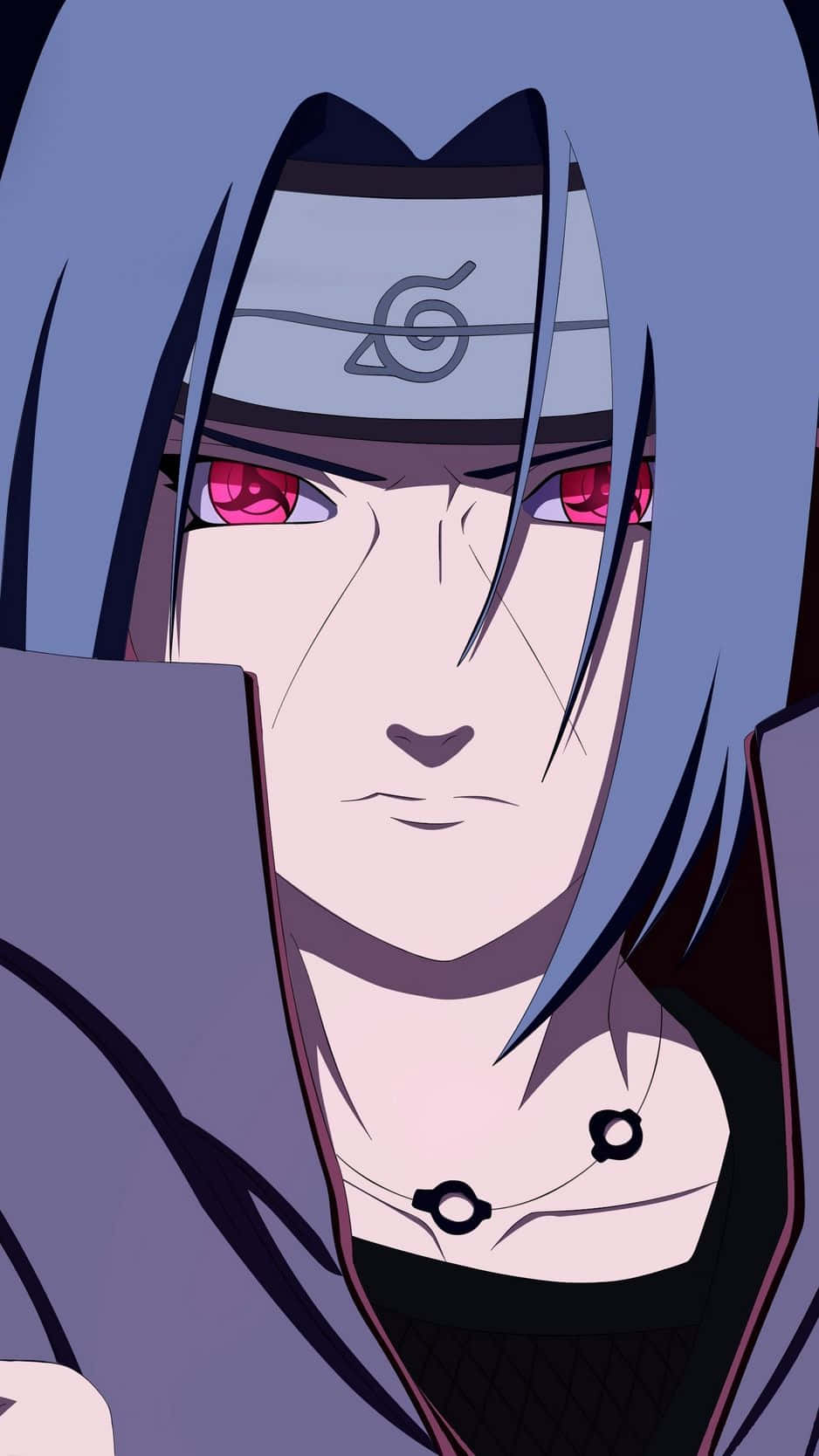 Itachi Uchiha's Scowling Face Wallpaper