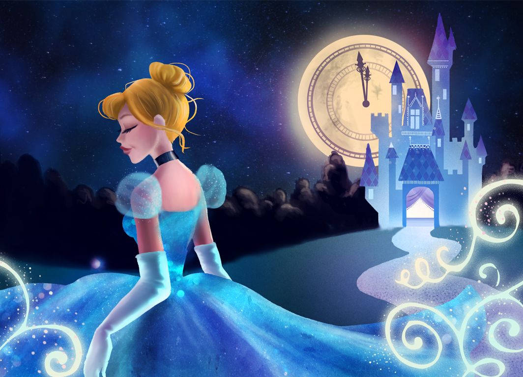 Its Almost Midnight Cinderella Art Wallpaper