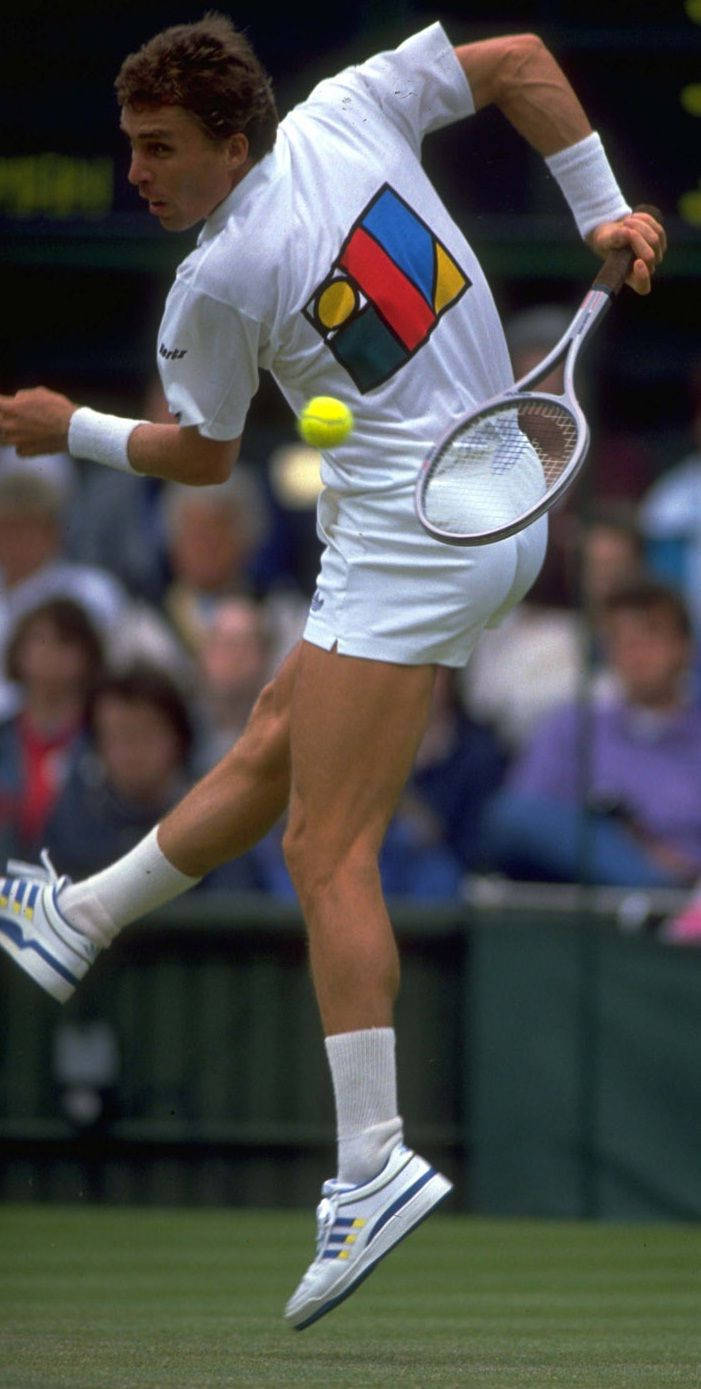 Ivan Lendl In Action: Astounding Behind-the-back Shot Wallpaper