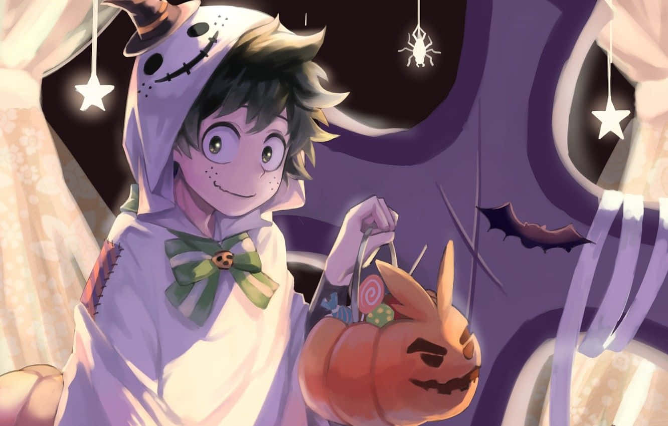 Izuku Midoriya My Hero Academia Halloween Ghost Costume Wallpaper