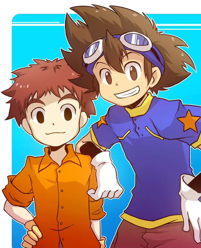 Izzyand Tai Digimon Adventure Wallpaper