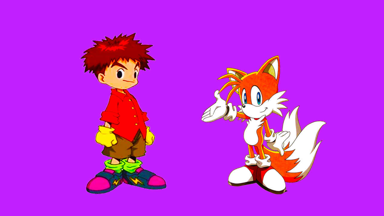 Izzyand Tails Crossover Art Wallpaper