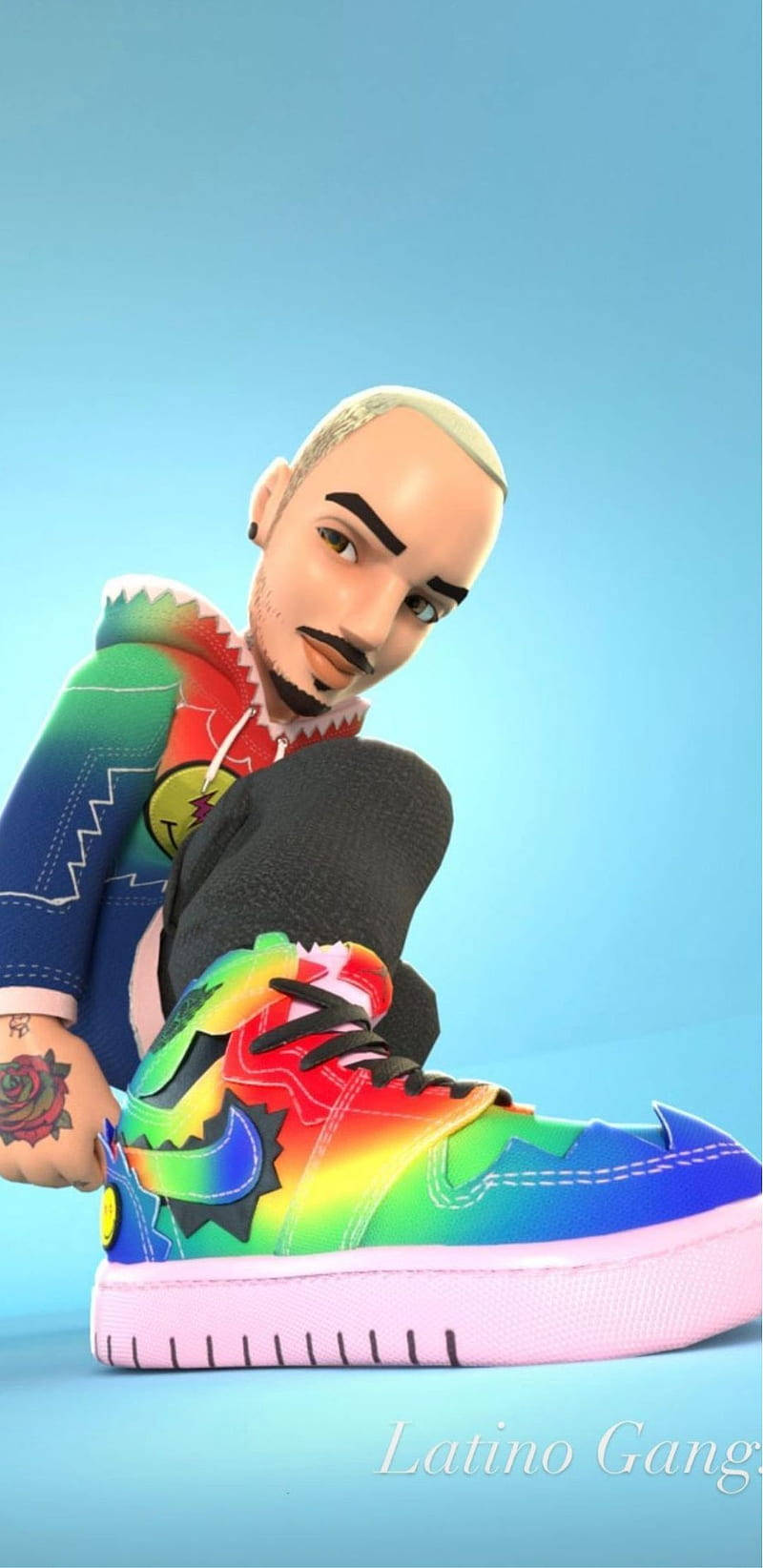 J Balvin Animated Latino Gang Wallpaper