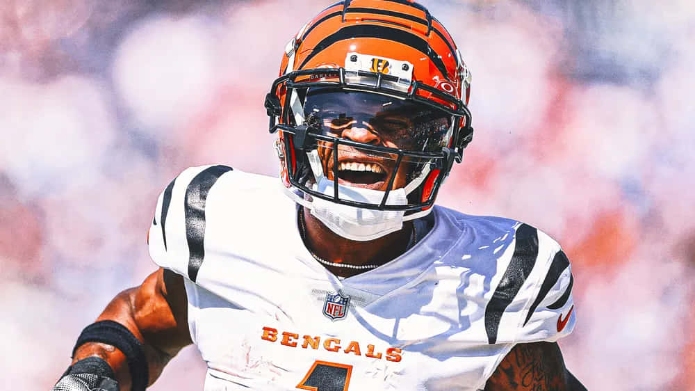 Ja Marr Chase Cincinnati Bengals Action Shot Wallpaper