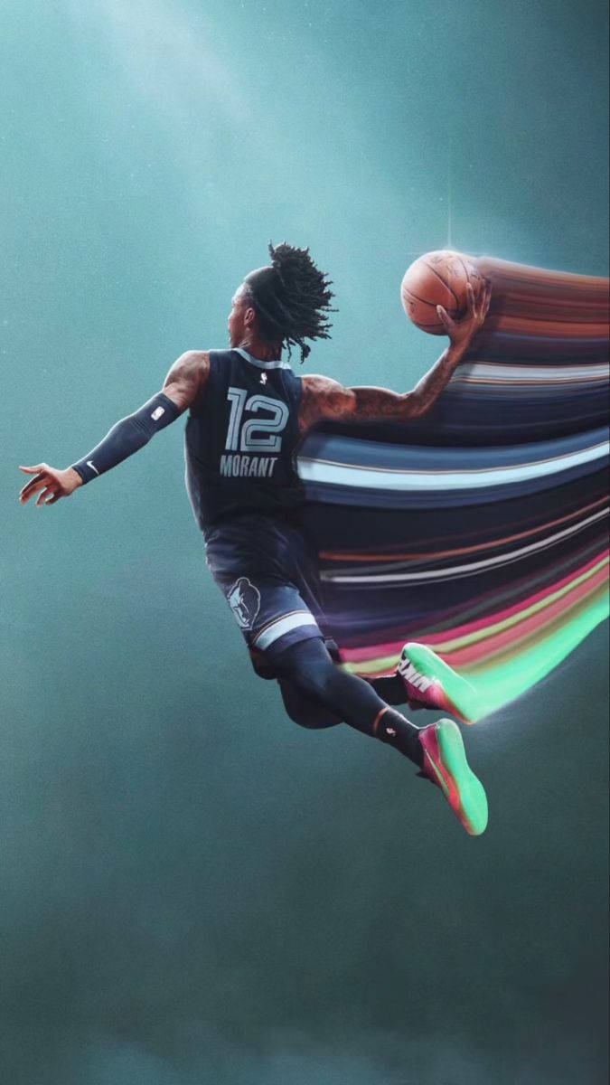 Ja Morant Dunk Nba Superstar Wallpaper