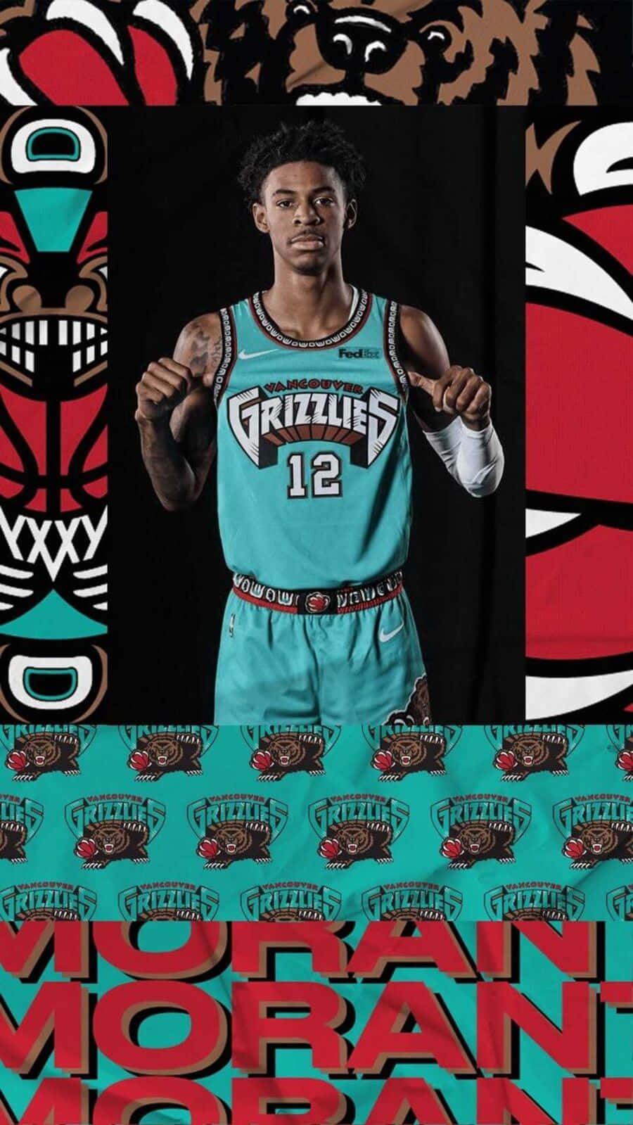 Ja Morant Grizzlies Jersey Pose Wallpaper