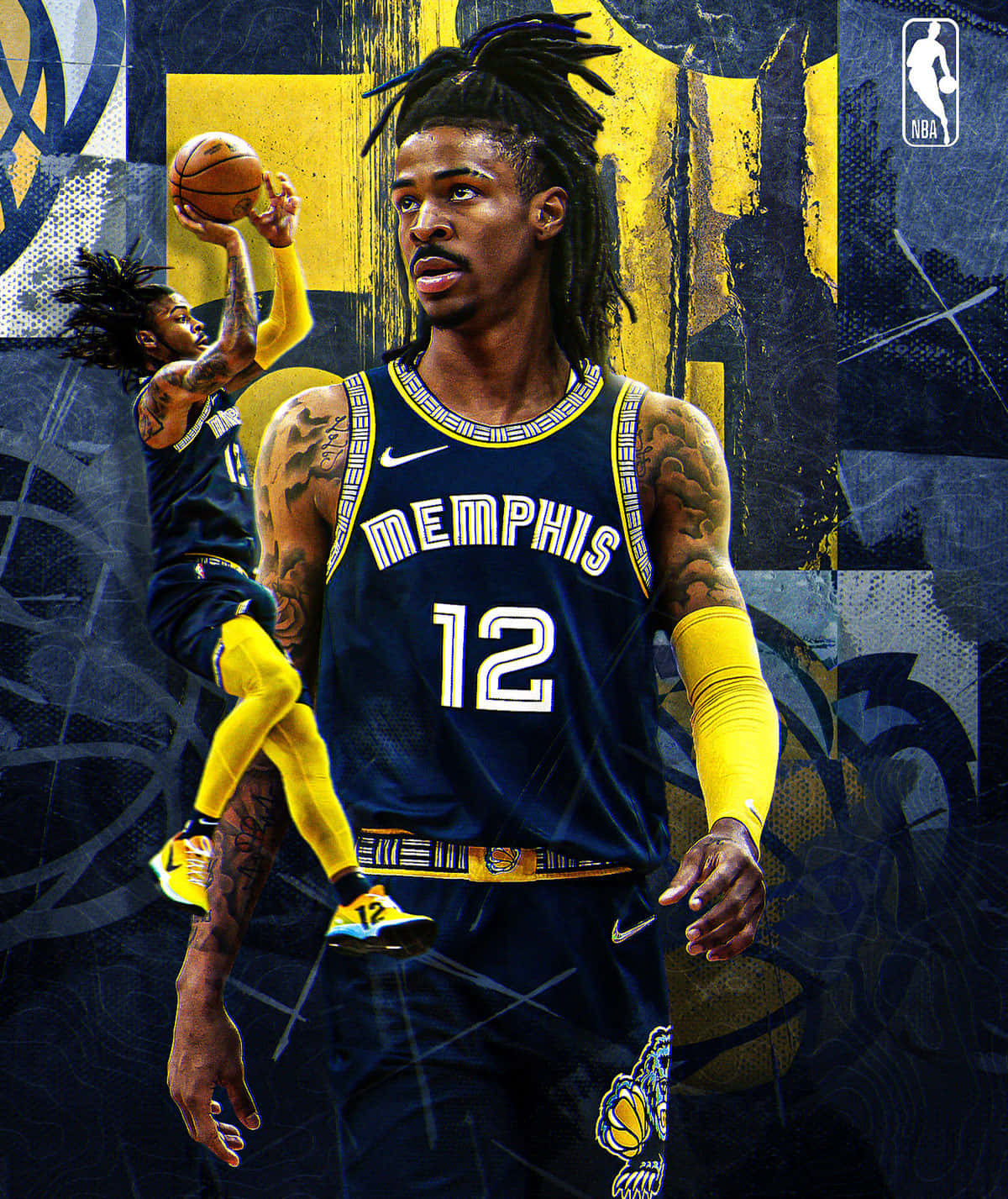 Ja Morant Memphis Grizzlies Artwork Wallpaper