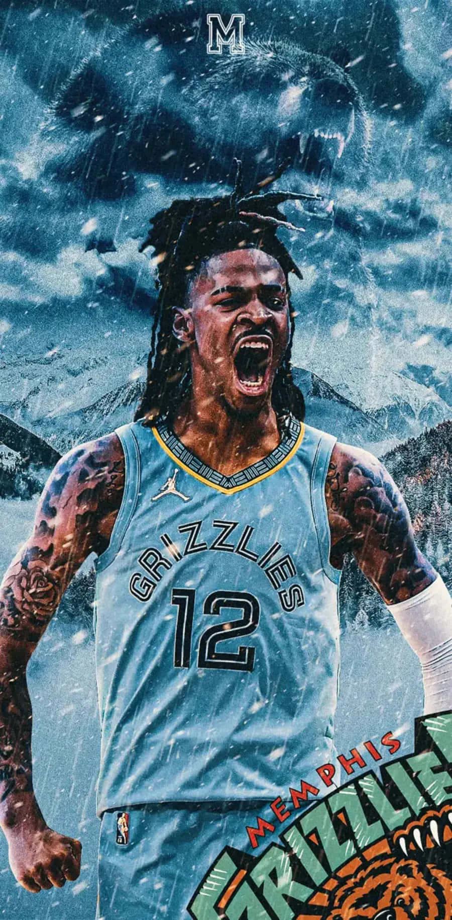 Ja Morant Memphis Grizzlies Artwork Wallpaper