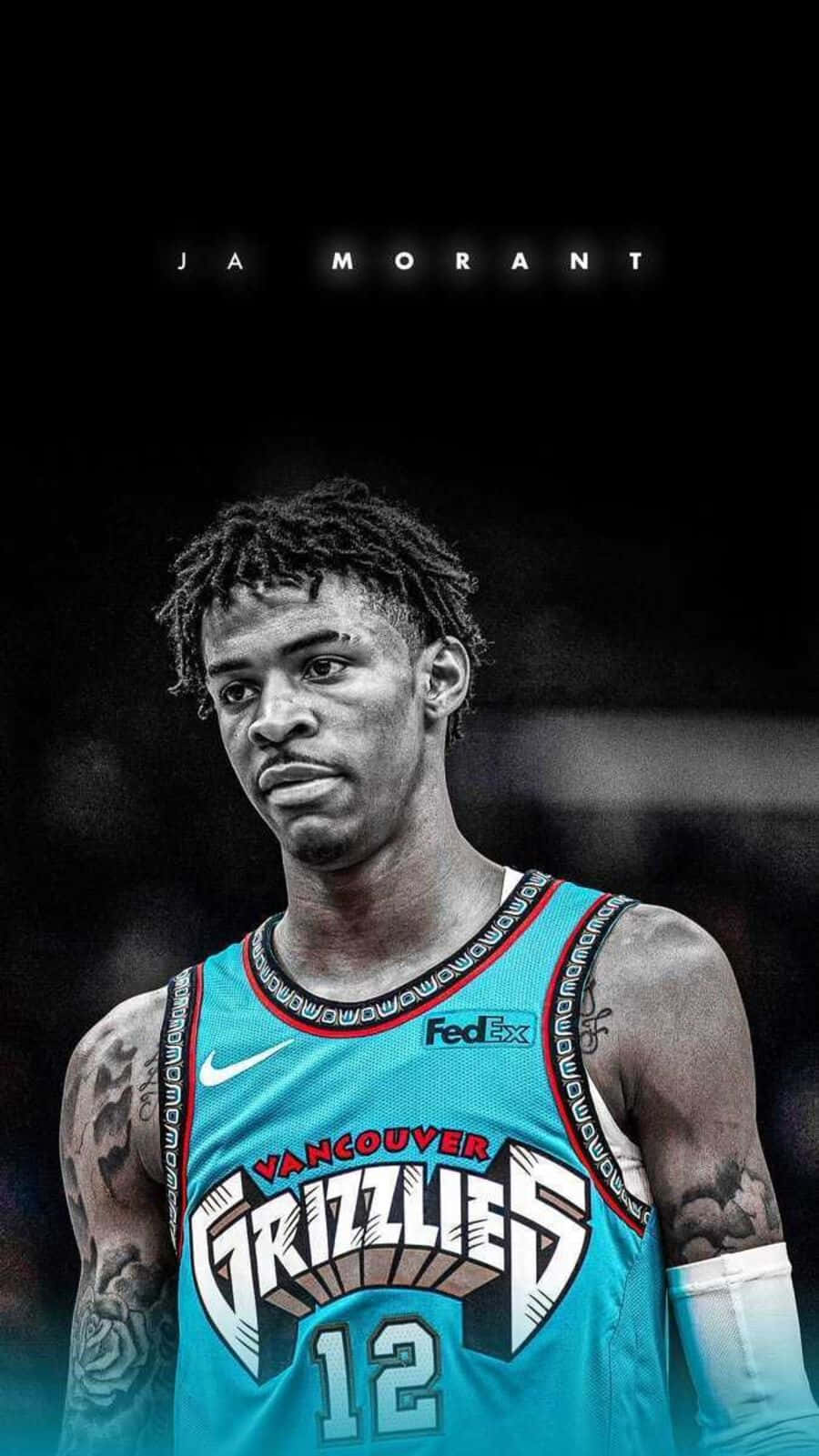 Ja Morant Vancouver Grizzliesi Phone Wallpaper Wallpaper